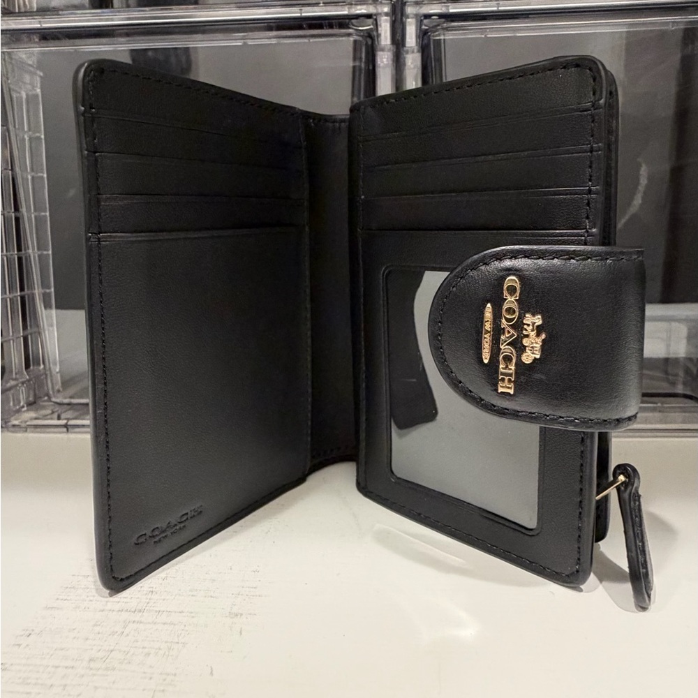 Coach Signature Brown Medium Corner Zip Wallet - Picture 11 of 11